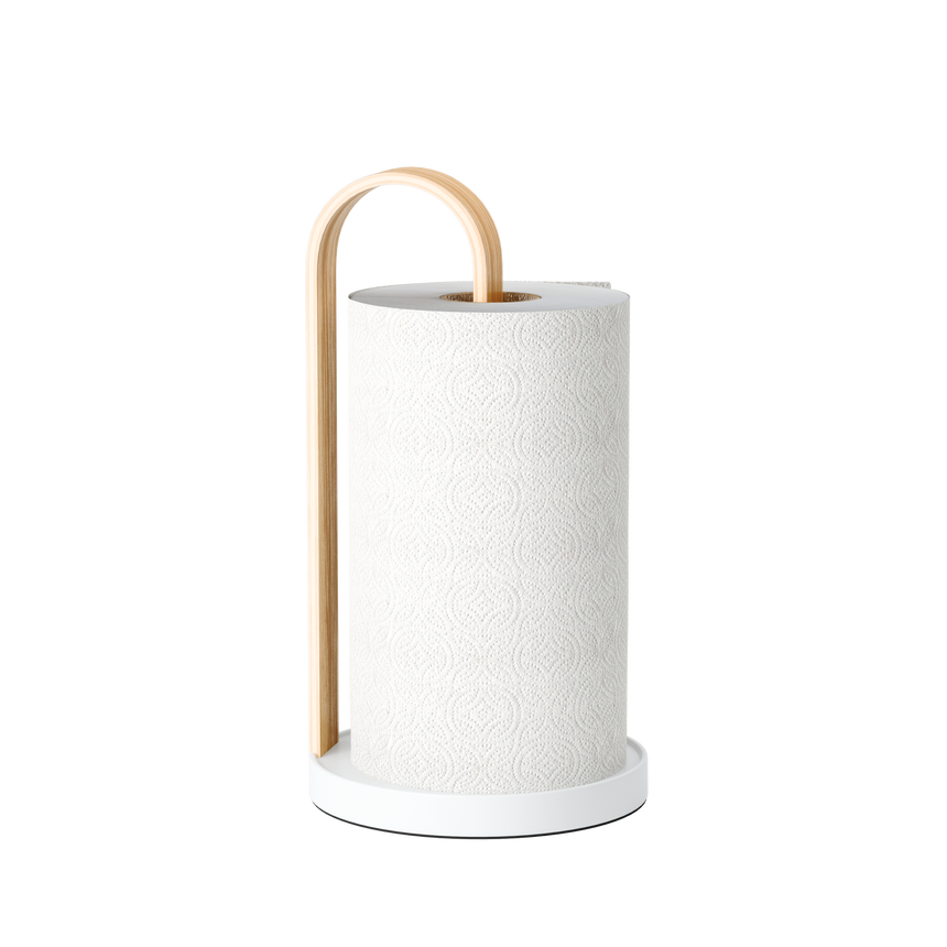 Paper Towel Holders | color: White-Natural