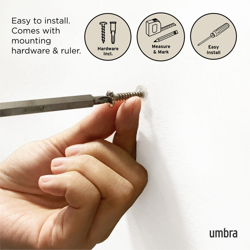 Wall Hooks | color: White-Nickel