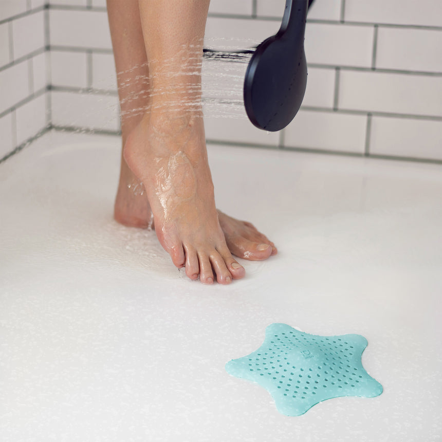 Drain Stop & Hair Catcher | color: Lagoon Blue