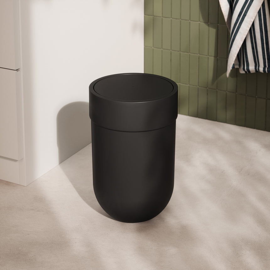 Bathroom Trash Cans | color: Black | Hover