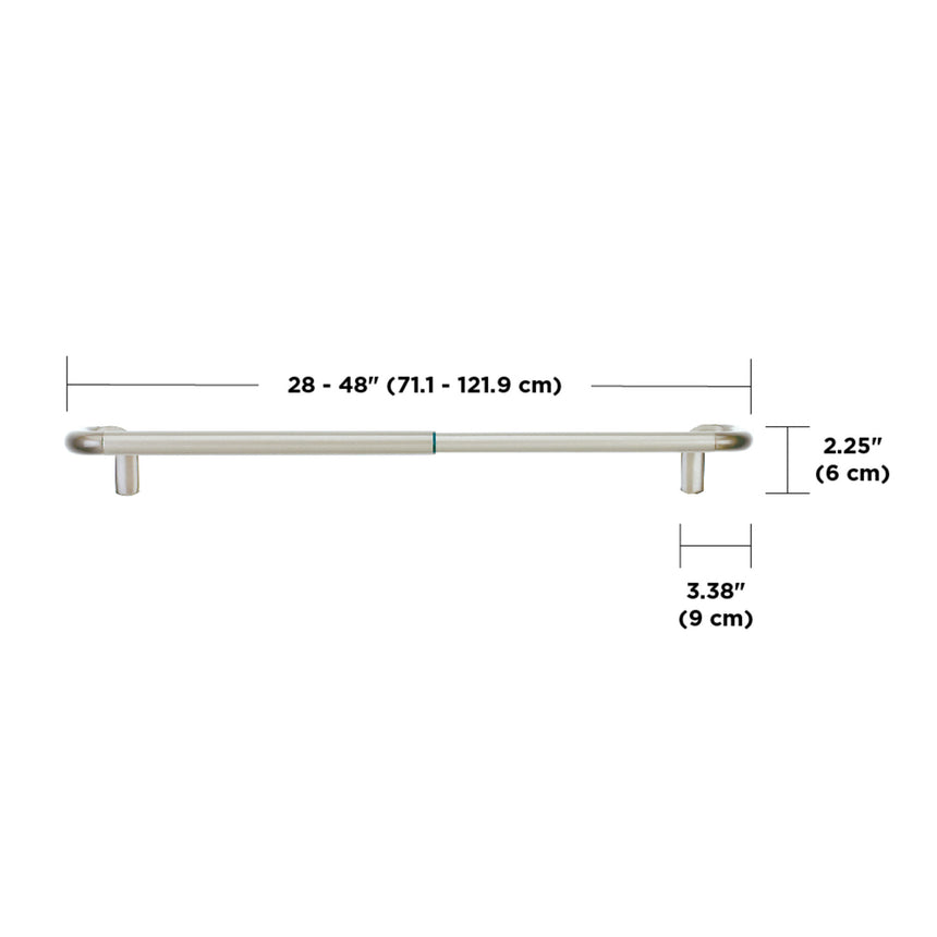 Single Curtain Rods
| color: Matte-Nickel | size: 28-48" (71-122 cm) | diameter: 3/4" (1.9 cm)