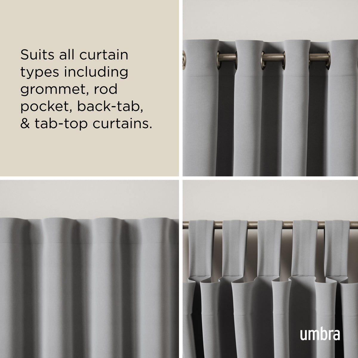 Single Curtain Rods
| color: Matte-Nickel | size: 48-88" (122-224 cm) | diameter: 3/4" (1.9 cm)