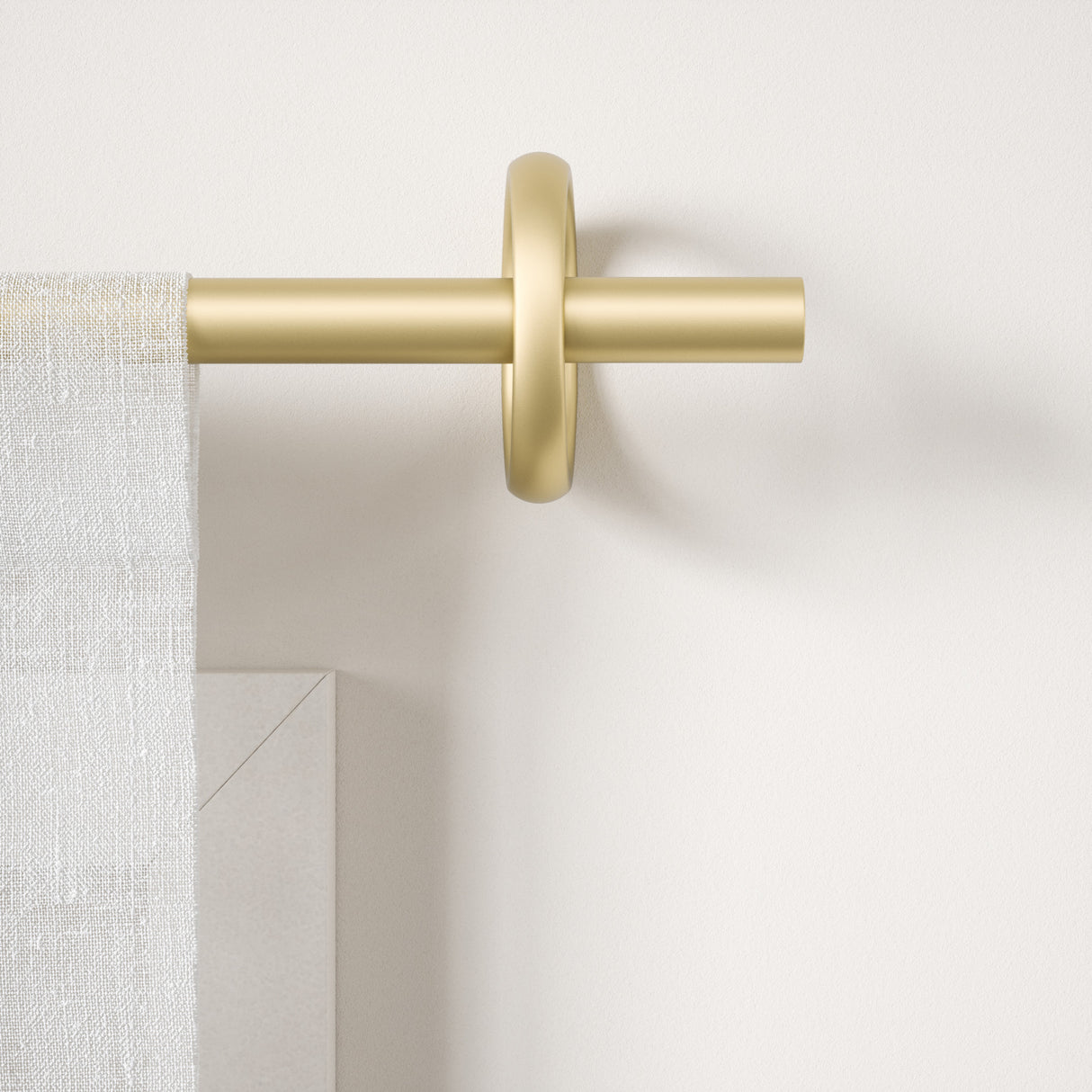 Single Curtain Rods | color: Gold | size: 42-120" (107-305 cm) | diameter: 1" (2.5 cm) | Hover