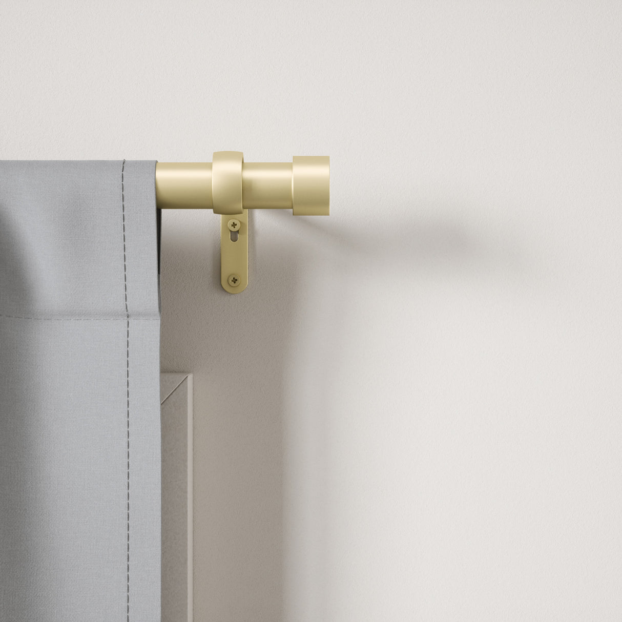 Single Curtain Rods | color: Gold | size: 36-66" (91-168 cm) | diameter: 1" (2.5 cm) | Hover