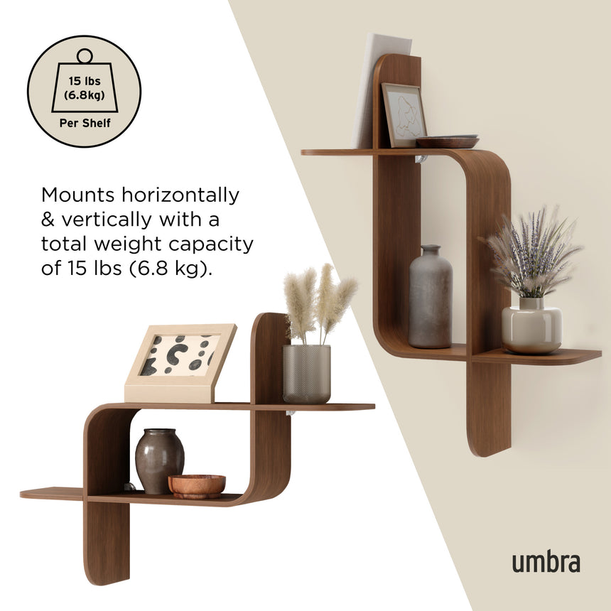 Shelves & Magazine Racks | color: Light-Walnut