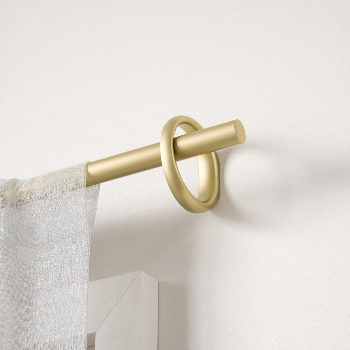 Single Curtain Rods | color: Gold | size: 42-120" (107-305 cm) | diameter: 1" (2.5 cm)