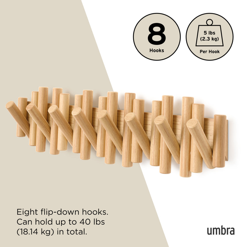 Wall Hooks | color: Natural | size: 8-Hook