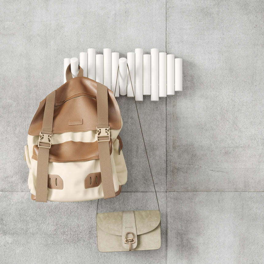 Wall Hooks | color: White | size: 5-Hook