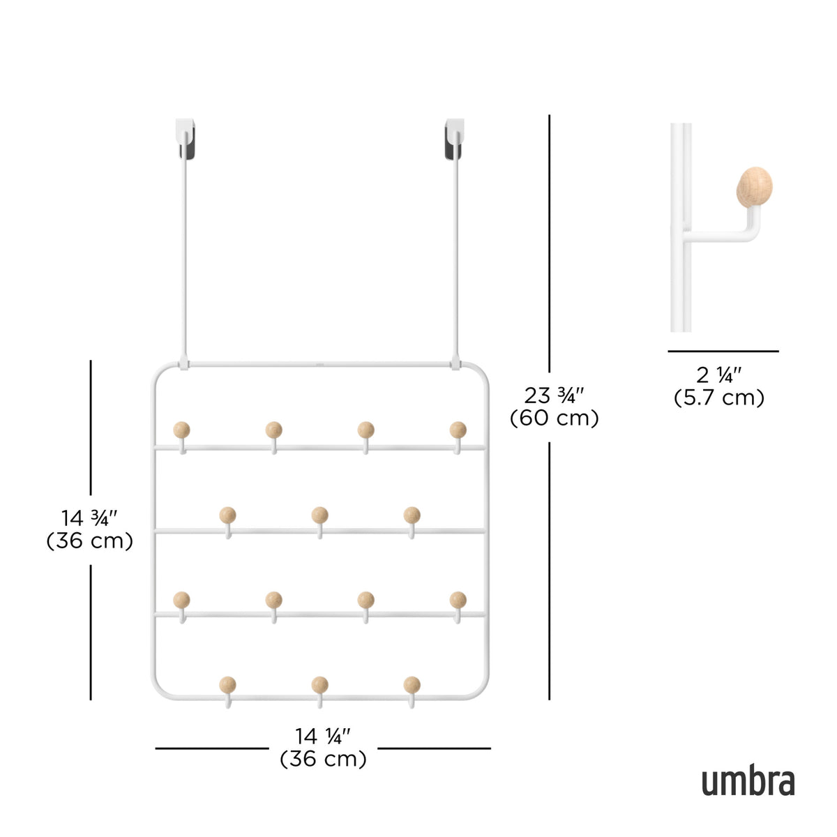 Over The Door Hooks | color: White-Natural