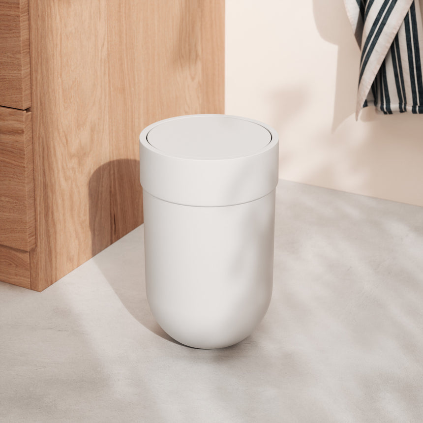 Bathroom Trash Cans | color: White | Hover