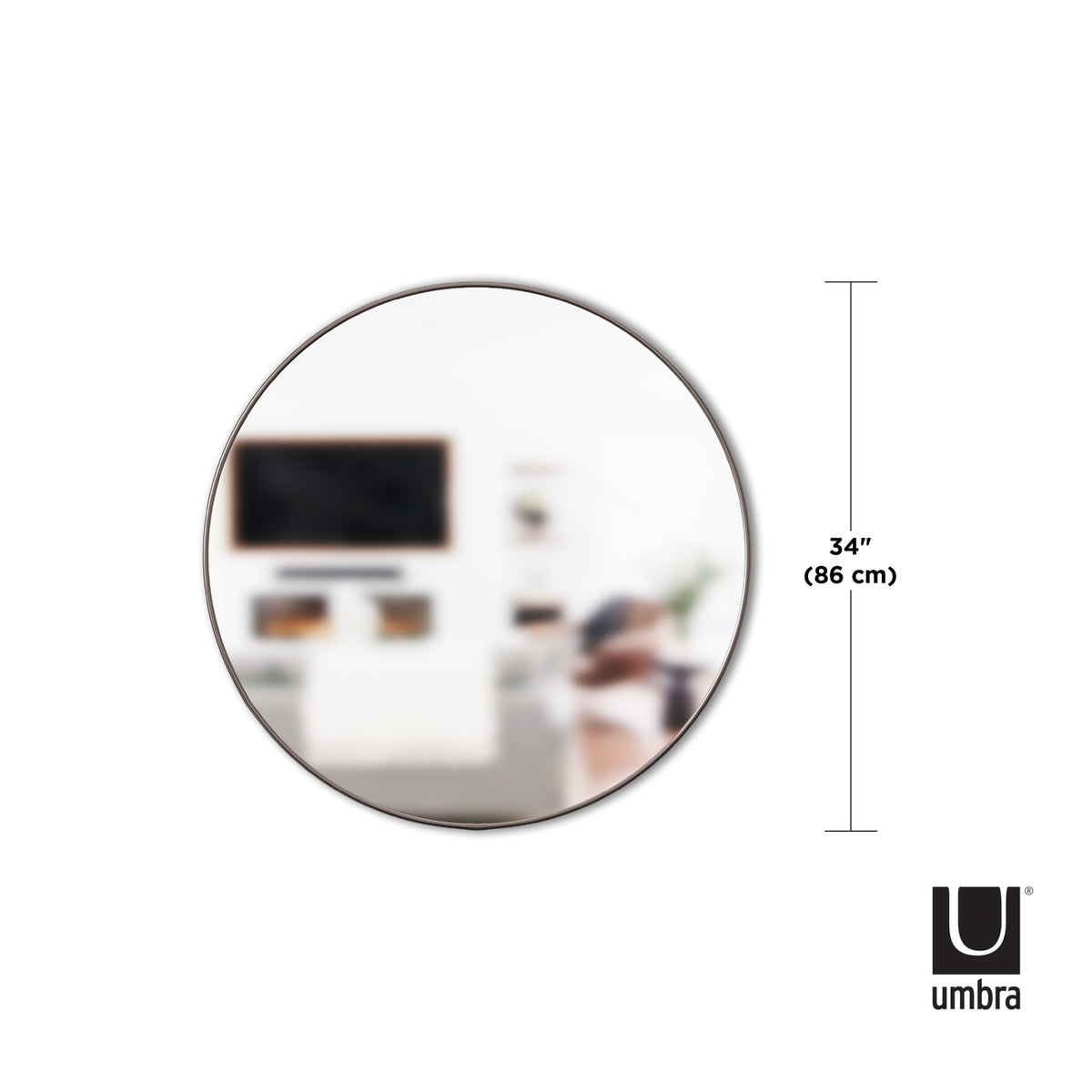 Wall Mirrors | color: Metallic-Titanium | size: 34" (86 cm)