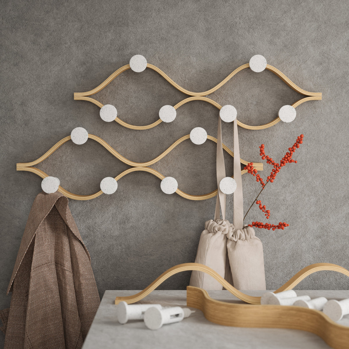 Wall Hooks | color: White-Natural