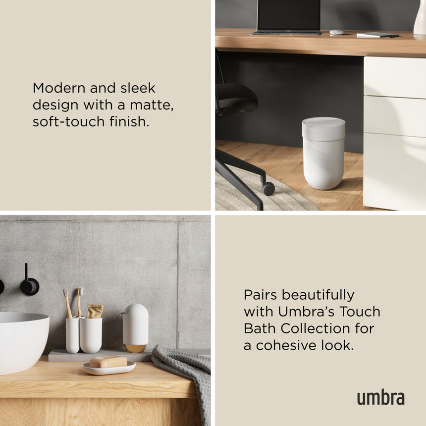 Bathroom Trash Cans | color: White
