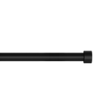 Single Curtain Rods | color: Matte-Black | size: 16-28" (41-71 cm approx) | diameter: 5/8" (1.6cm approx)