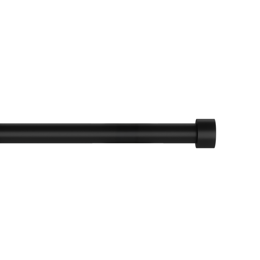Single Curtain Rods | color: Matte-Black | size: 16-28" (41-71 cm approx) | diameter: 5/8" (1.6cm approx)