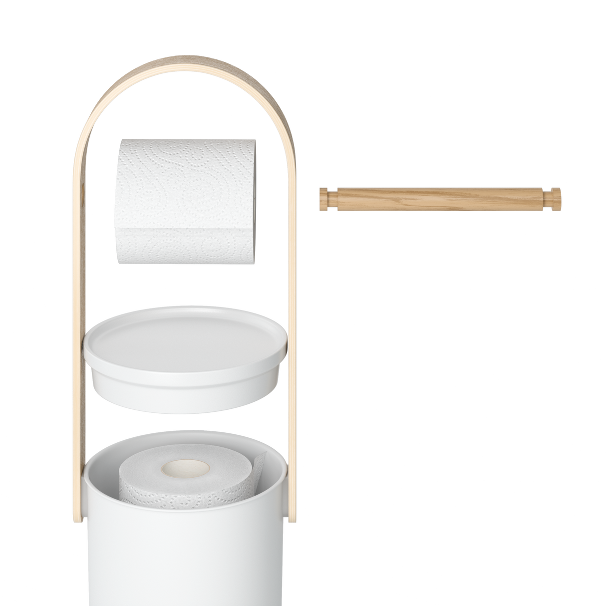 Toilet Paper Stands | color: White-Natural