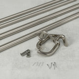 Double Curtain Rods | color: Matte-Nickel | size: 48-88" (122-224 cm) | diameter: 3/4" (1.9 cm)