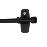 Single Curtain Rods | color: Matte-Black | size: 16-28" (41-71 cm approx) | diameter: 5/8" (1.6cm approx)