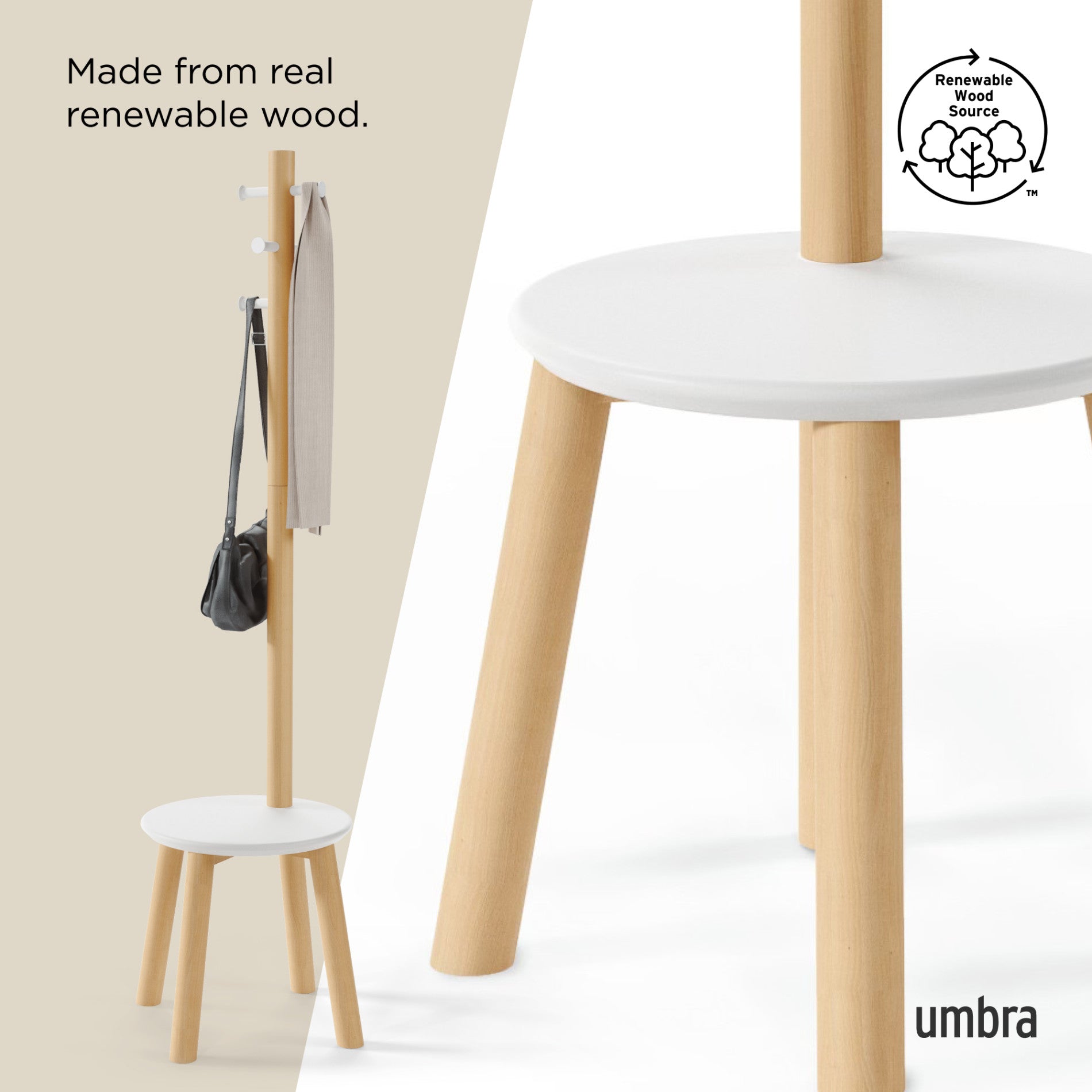 Umbra Pillar Stool Coatrack アンブラ ピラー Amazon.com: Umbra Pillar Coat Rack and Stool, Coat Rack with Stool