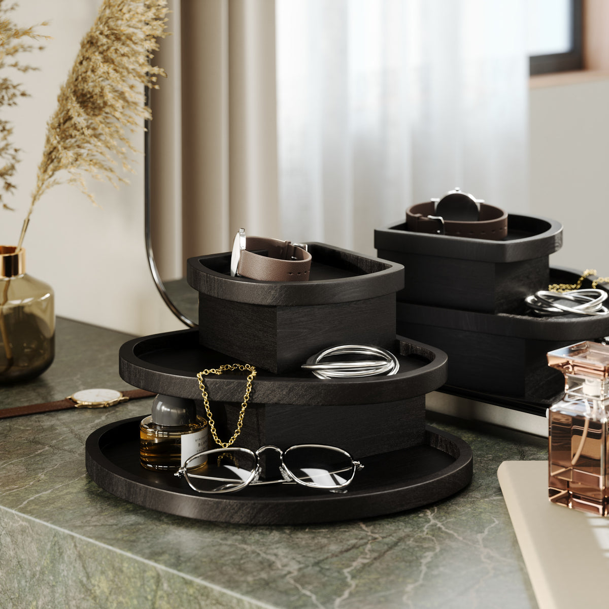 Jewelry Boxes | color: Black Wood | Hover