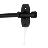 Single Curtain Rods | color: Matte-Black | size: 28-48" (72-122cm approx) | diameter: 5/8" (1.6cm approx)