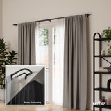 Double Curtain Rods | color: Matte-Black | size: 66-144" (168-365 cm) | diameter: 3/4" (1.9 cm)