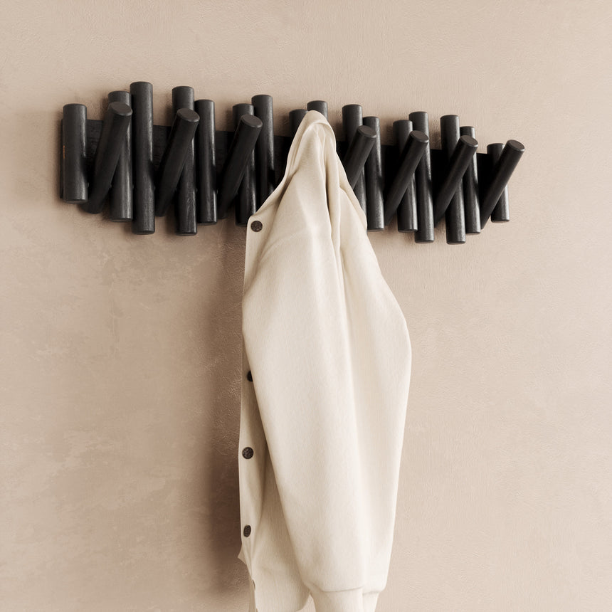 Wall Hooks | color: Black | size: 8-Hook