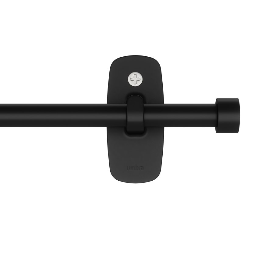 Single Curtain Rods | color: Matte-Black | size: 28-48" (72-122cm approx) | diameter: 5/8" (1.6cm approx)