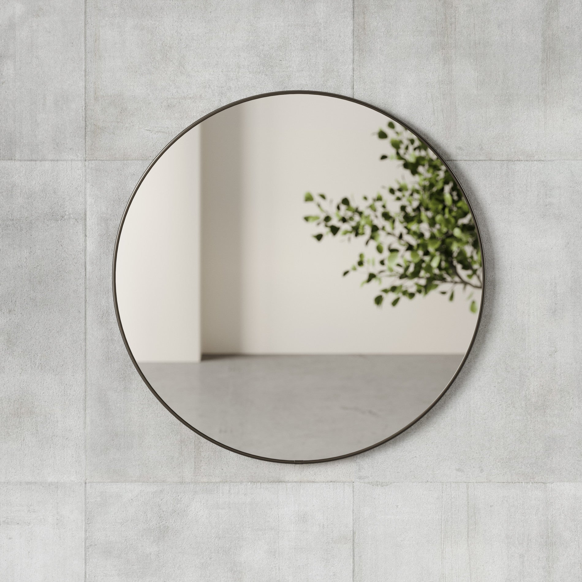 ひー H744\" KARE Wall Mirror Miro 88x88 Mirror Legno Ø82cm - kare.co.il