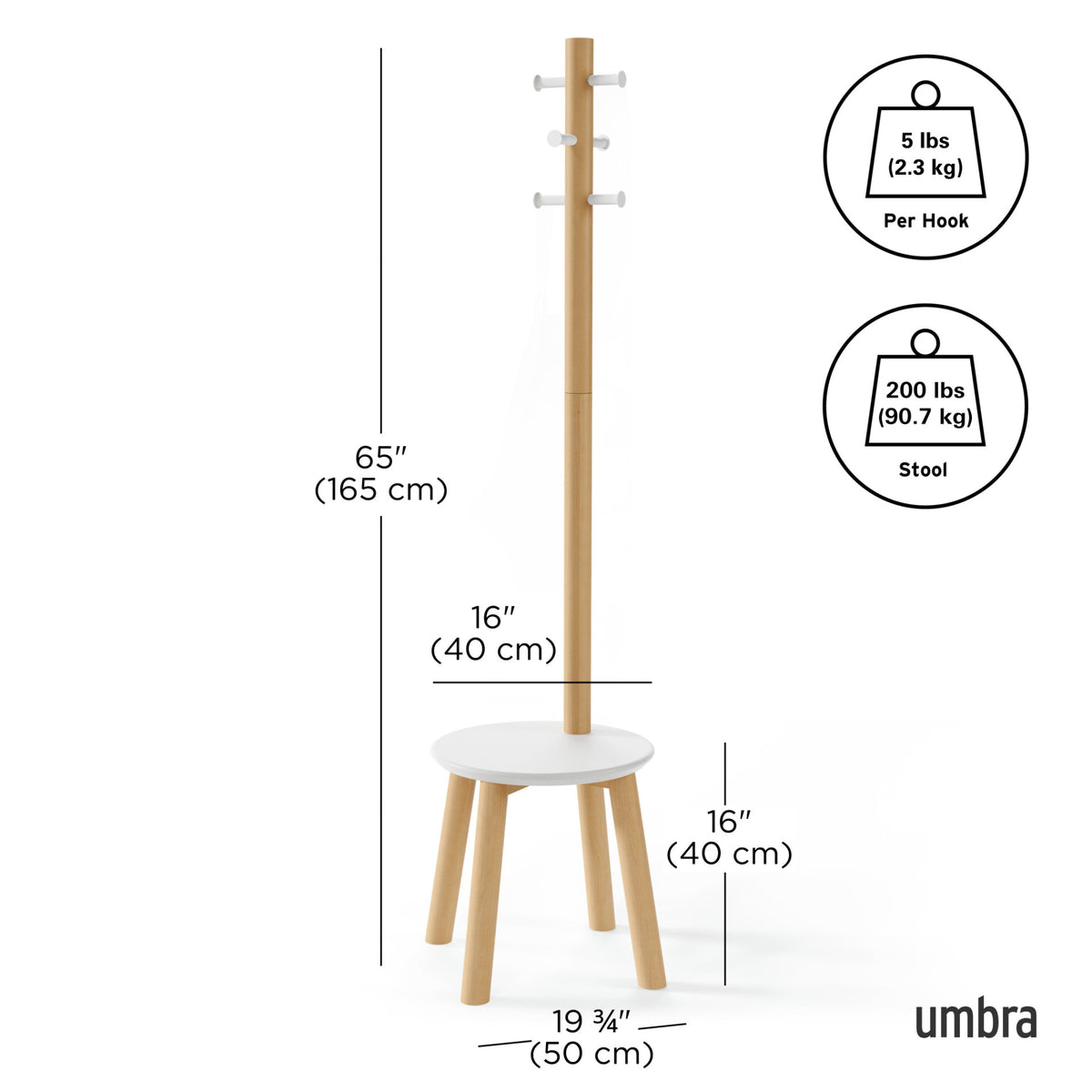 Coat Racks & Valets | color: White-Natural