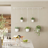 Hanging Planters | color: White-Brass