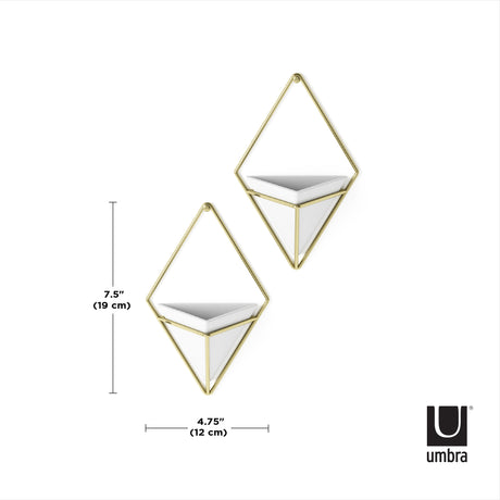 Wall Planters | color: White-Brass