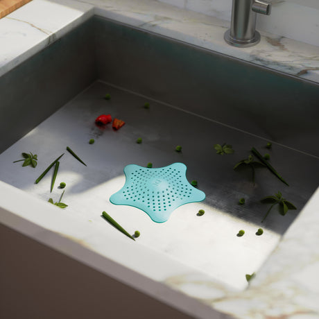 Drain Stop & Hair Catcher | color: Lagoon Blue