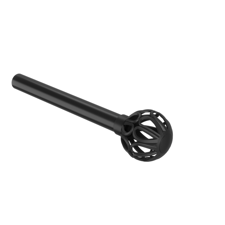 Single Curtain Rods | color: Matte-Black | size: 42-120" (107-305 cm) | diameter: 1" (2.5 cm)