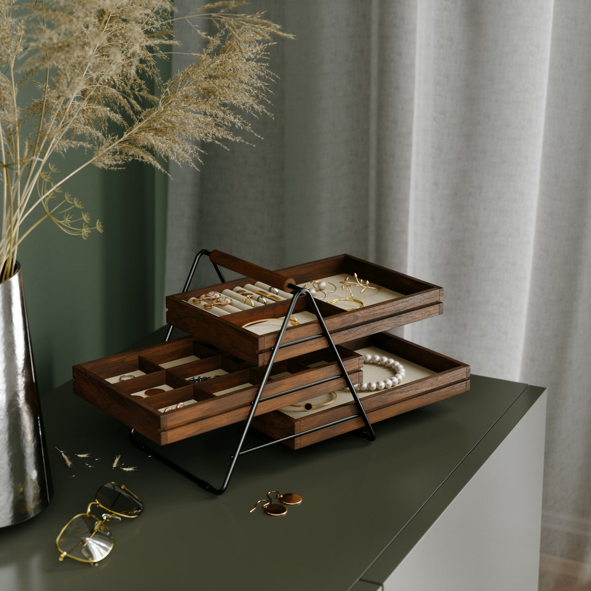 Jewelry Trays | color: Black-Walnut