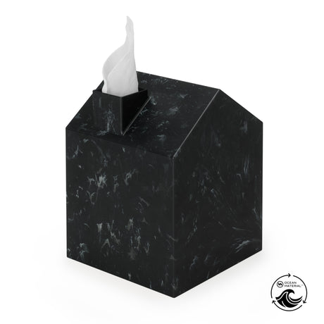 Tissue Box Cover & Trays | color: Ocean Black