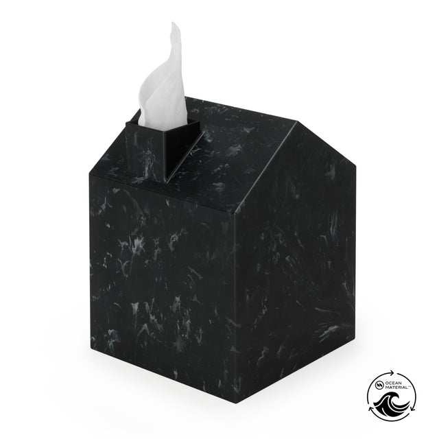 Tissue Box Cover & Trays | color: Ocean Black