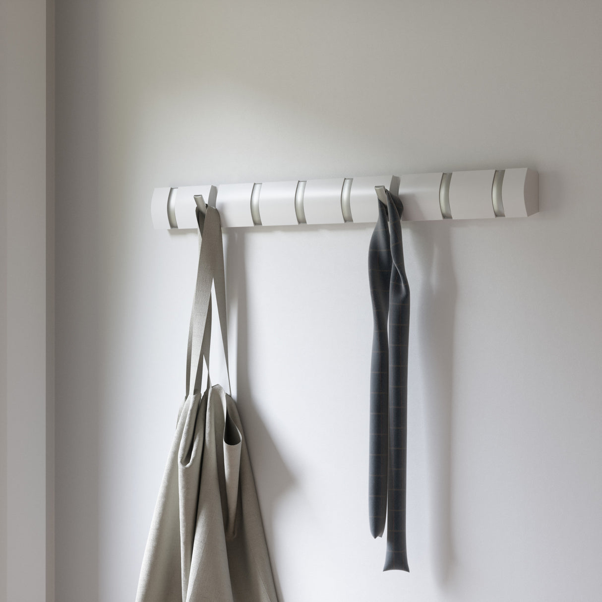 Wall Hooks | color: White-Nickel