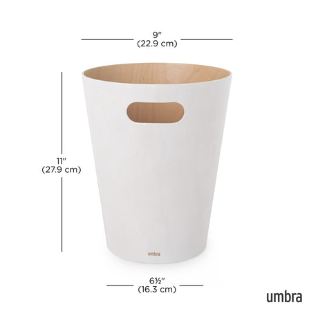 Bathroom Trash Cans | color: White-Natural