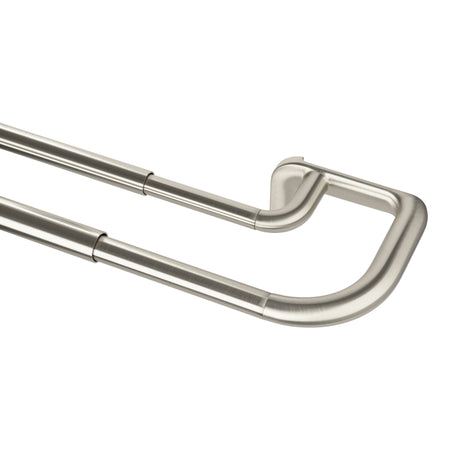 Bastone Per Tende Doppio Regolabile In Nichel 168 Cm Cappa Doppia Umbra Bastone Per Tende Doppio Regolabile In Nichel 168 Cm Cappa Doppia Umbra