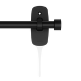 Single Curtain Rods | color: Matte-Black | size: 28-48" (72-122cm approx) | diameter: 5/8" (1.6cm approx)