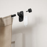 Single Curtain Rods | color: Matte-Black | size: 28-48" (72-122cm approx) | diameter: 5/8" (1.6cm approx)