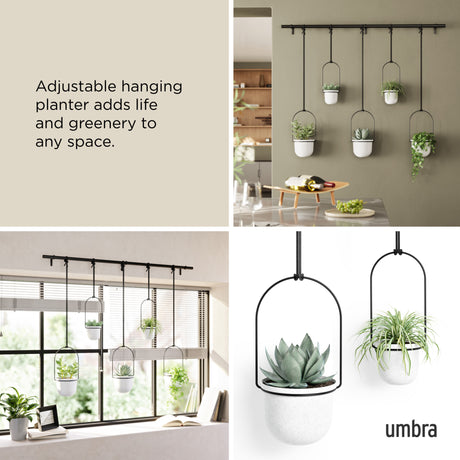 Hanging Planters | color: White-Black