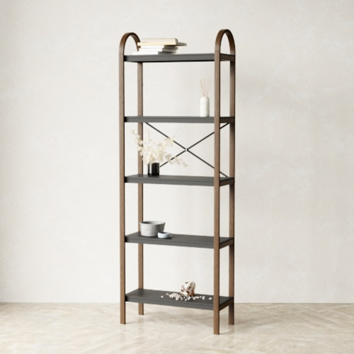 Shelves & Magazine Racks | color: Black-Walnut