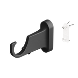 Single Curtain Rods | color: Matte-Black | size: 42-120" (107-305 cm) | diameter: 1" (2.5 cm)