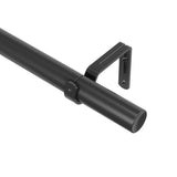 Single Curtain Rods | color: Matte Black | size: 64-128" (162-325 cm) | diameter: 1" (2.5 cm)