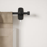Single Curtain Rods | color: Matte-Black | size: 28-48" (72-122cm approx) | diameter: 5/8" (1.6cm approx)