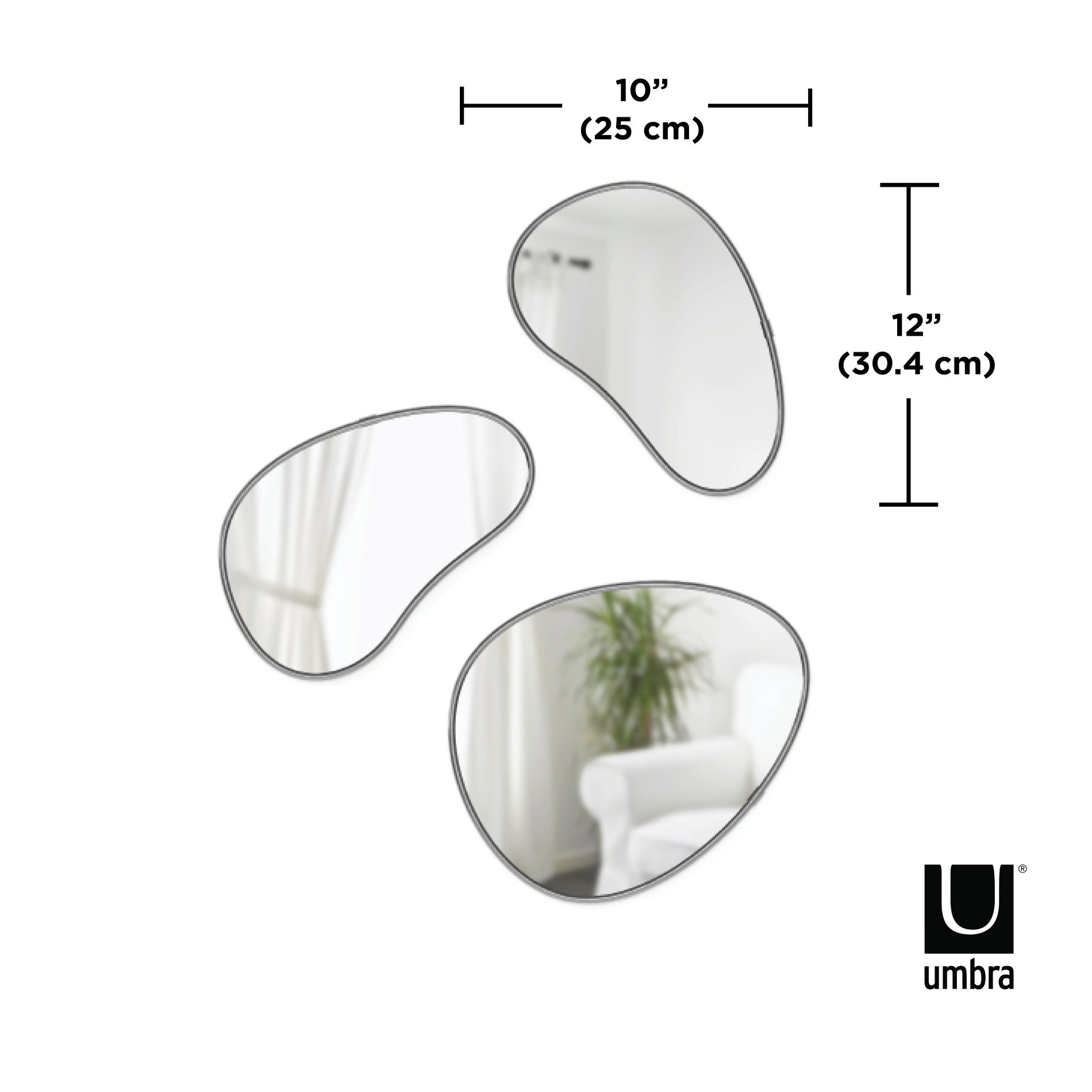 Hubba Pebble Wall Mirrors, Set of 3 – Umbra Europe