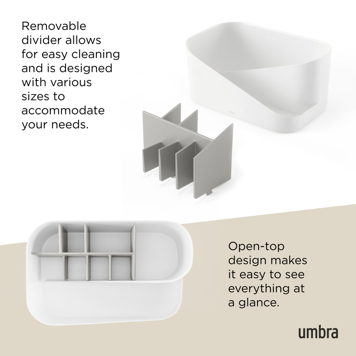 Cosmetic Organizers | color: White-Grey