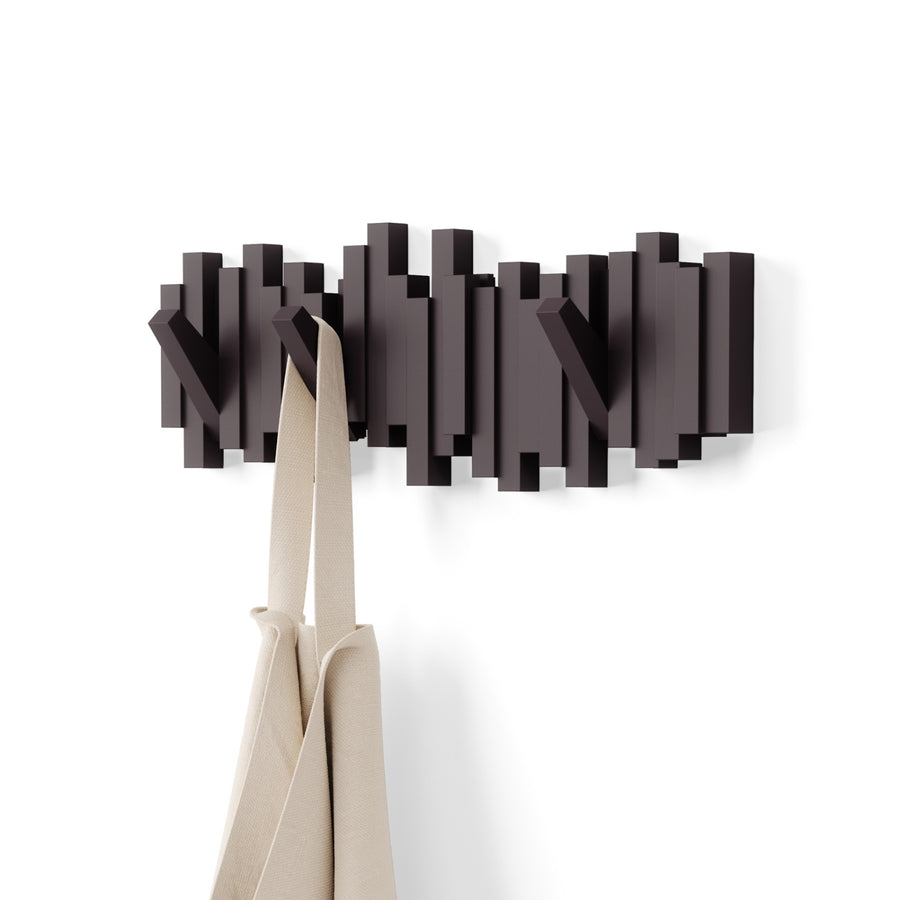 Sticks Perchero de pared de 5 ganchos